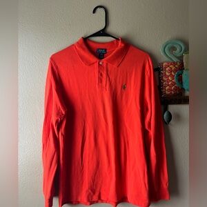 POLO Orange 2 button LS shirt